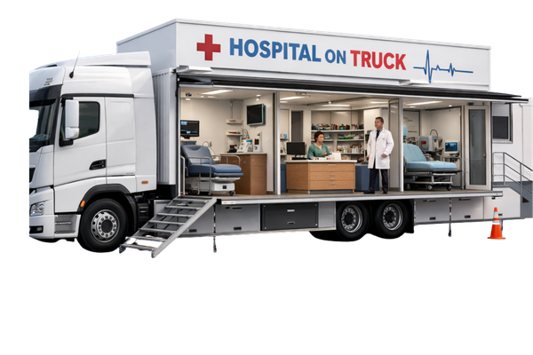 منصات المستشفيات المتنقلة على الشاحنات